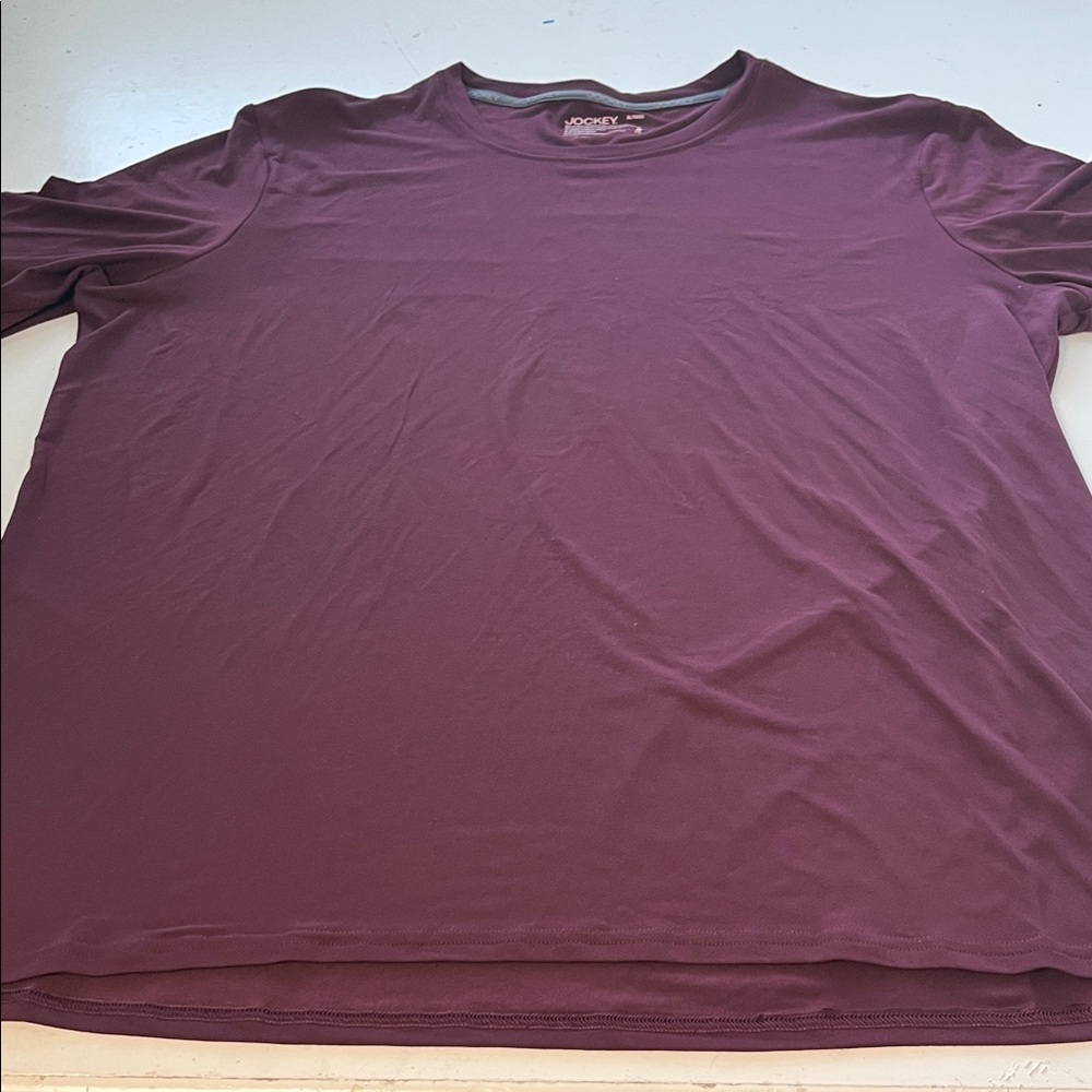 Jockey XL Burgundy Short Sleeve Basic T Shirt